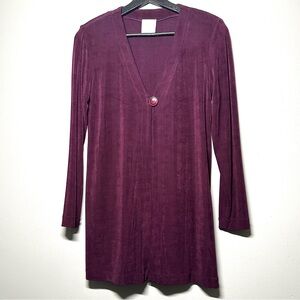 Vintage Rabbit Rabbit Rabbit 2 Piece Set Purple Maroon Cardigan & Tank Top Y2K